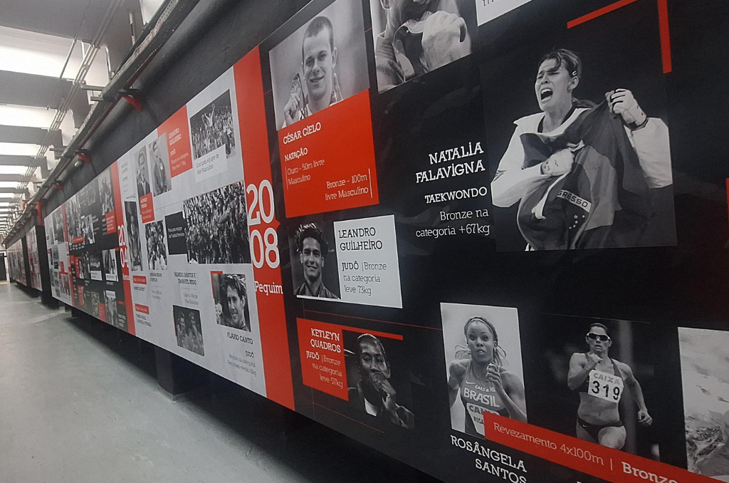 Na imagem, Corredor Olímpico do Centro Olímpico de Treinamento e Pesquisa.