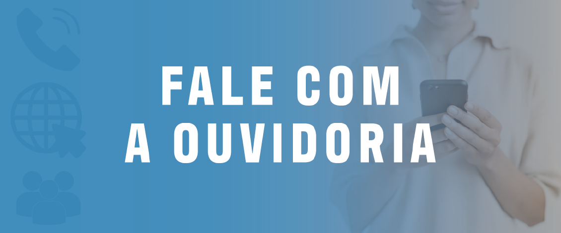 A imagem possui um fundo azul, ao centro a frase 